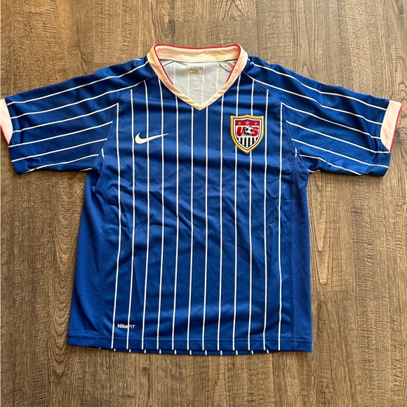 Nike Other - 2007 Nike Kids US Men’s National team Blue Striped Soccer Jersey